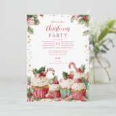 フェスティバルカップケーキキャンディーケーン 招待状 (スタンド正面)