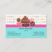 フェスティバルカップケーキポップクッキーデザート 名刺 (裏面)