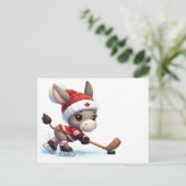 フェスティバルカナダクリスマスホッケーロバ ポストカード (スタンド正面)
