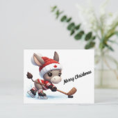 フェスティバルカナダクリスマスホッケーロバ ポストカード (スタンド正面)