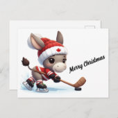フェスティバルカナダクリスマスホッケーロバ ポストカード (正面/裏面)