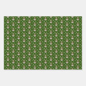 フェスティバルカヤッククリスマスツリーレッドグリーンブルー ラッピングペーパーシート (正面3)