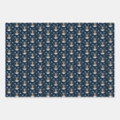 フェスティバルカヤッククリスマスツリーレッドグリーンブルー ラッピングペーパーシート (正面2)