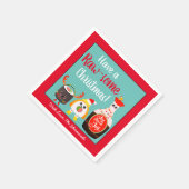 フェスティバルカラフルかわいいス転がシ・クリスマスパーティー スタンダードカクテルナプキン (角)