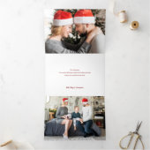 フェスティバルカラフルのフローラ写真 三つ折りクリスマスカード (内部)