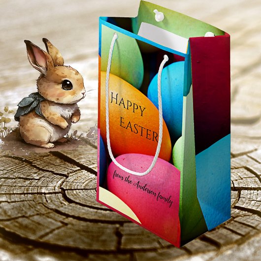 フェスティバルカラフルイースターエッグ抱き枕 スモールペーパーバッグ