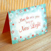 フェスティバルカラフルオレンジシアンカンパニークリスマス カード