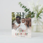 フェスティバルカラフルクリスマスの完全な垂直方向の写真 シーズンカード (スタンド正面)