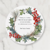 フェスティバルカラフルクリスマスウォーター色フォトリース フェイバータグ (裏面)