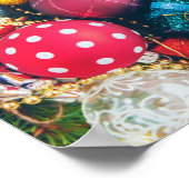 フェスティバルカラフルクリスマスオーナメント、装飾 ポスター (角)