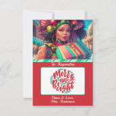 フェスティバルカラフルクリスマスギフトカードホルダー 招待状 (正面)