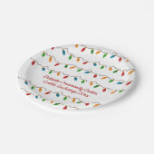 フェスティバルカラフルクリスマスストリングライツホリデイ ペーパープレート (アングル)