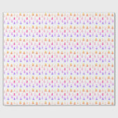 フェスティバルカラフルクリスマスツリーモダンパターン ラッピングペーパー (フラット)