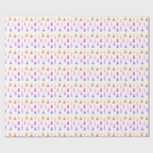 フェスティバルカラフルクリスマスツリーモダンパターン ラッピングペーパー (フラット)
