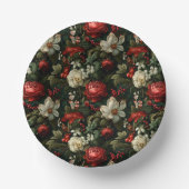 フェスティバルカラフルクリスマスバラ、パインとホリー ペーパーボウル (正面)