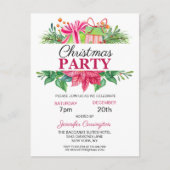 フェスティバルカラフルクリスマスパーティの招待状 ポストカード (正面)