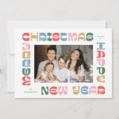 フェスティバルカラフルクリスマスホリデーカード シーズンカード (正面)