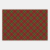 フェスティバルカラフルクリスマスホリーとプレイド ラッピングペーパーシート (正面2)