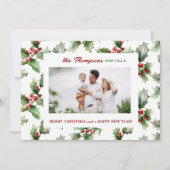 フェスティバルカラフルクリスマスホリーワンフォト シーズンカード (正面)