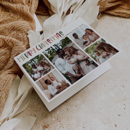 フェスティバルカラフルクリスマス折り曲げ5枚の写真 シーズンカード