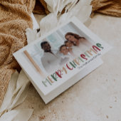 フェスティバルカラフルクリスマス折り畳み色あせた写真 シーズンカード