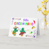 フェスティバルカラフルシンコデマヨ2025踊りサボテン カード (黄色い花)