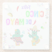 フェスティバルカラフルシンコデマヨ2025踊りサボテン ガラスコースター (裏面)