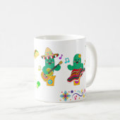 フェスティバルカラフルシンコデマヨ2025踊りサボテン コーヒーマグカップ (正面右)