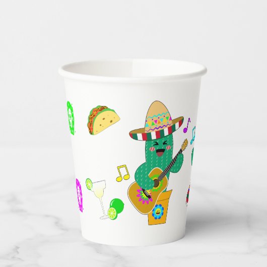 フェスティバルカラフルシンコデマヨ2025踊りサボテン 紙コップ (左)
