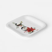 フェスティバルカラフルジョイw/Poinsettiasとベリー ペーパープレート (傾斜あり)