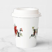 フェスティバルカラフルジョイw/Poinsettiasとベリー 紙コップ (右)