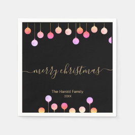 フェスティバルカラフルスつるクリスオーナメント スタンダードカクテルナプキン