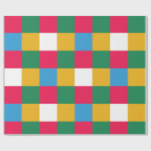 フェスティバルカラフルチェッカー ラッピングペーパー (フラット)