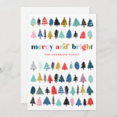 フェスティバルカラフルツリーズホリデーノンフォトカード シーズンカード (正面/裏面)
