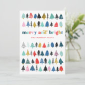 フェスティバルカラフルツリーズホリデーノンフォトカード シーズンカード (スタンド正面)
