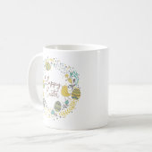 フェスティバルカラフルハッピーイースターチックス&リース コーヒーマグカップ (正面左)