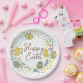 フェスティバルカラフルハッピーイースターチックス&リース ペーパープレート (パーティー)