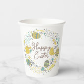 フェスティバルカラフルハッピーイースターチックス&リース 紙コップ (正面)