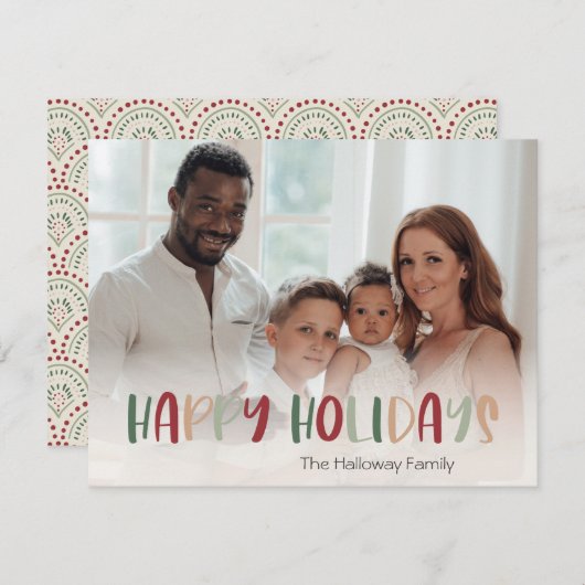 フェスティバルカラフルハッピーホリデーズフルフォト シーズンカード (正面/裏面)