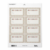 フェスティバルカラフルハッピーホリデーズ長方形ギフト ラベル (フルシート)