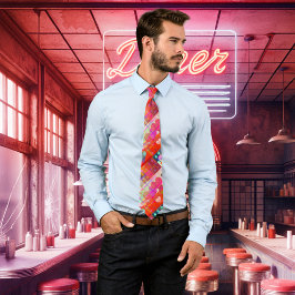 フェスティバルカラフルハートパターンタイ ネクタイ