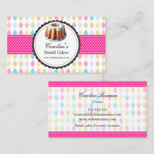 フェスティバルカラフルバントケーキ 名刺 (正面/裏面)