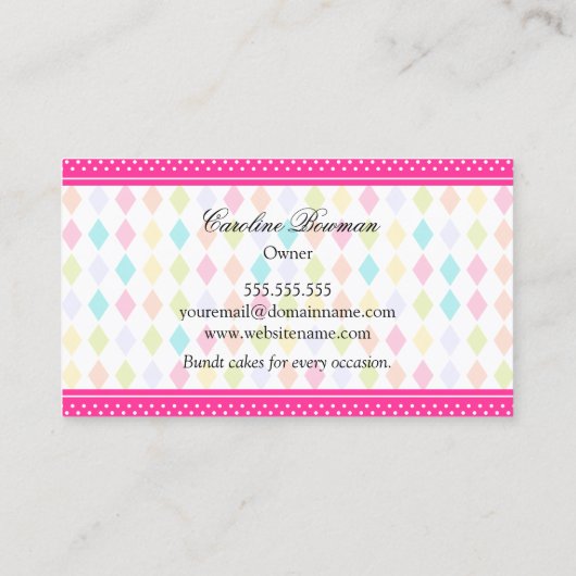 フェスティバルカラフルバントケーキ 名刺 (裏面)