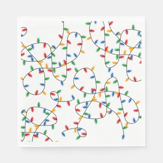 フェスティバルカラフルパーティー灯 スタンダードランチョンナプキン (正面)