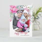 フェスティバルカラフルピンクポインセティアス写真 シーズンカード (スタンド正面)