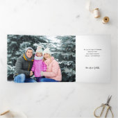 フェスティバルカラフルピンクポインセティアス写真 三つ折りカード (内部)