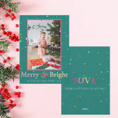 フェスティバルカラフルフローラグリーンピンククリスマス名 ラウンドシール