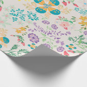 フェスティバルカラフルフローラベビーシャワー ラッピングペーパー (角)