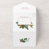 フェスティバルカラフルフローラ（ラベル付き） オールインワン招待状 (外側)