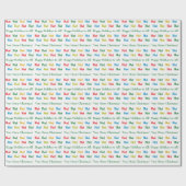 フェスティバルカラフルホパーソナライズされたー!ホー!ホー!ホリデー ラッピングペーパー (フラット)